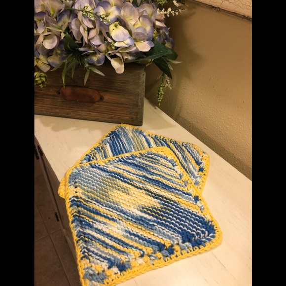 HAND MADE Knitting Dish clothes - Picture 1 of 1